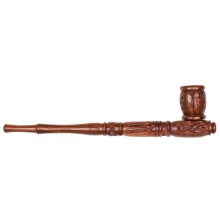 Wooden pipe Gandalf brown 30 cm 