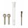 Glass Chillum Adapter 18.8 to 14.5 mm - 13 cm Diffuser - 3-Piece Set