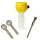 Bong Glas Kopf Heavy Gelb 18,8 mm Schliff 3-teiliges Set