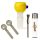 Bong Glas Kopf Heavy Gelb 18,8 mm Schliff 4-teiliges Set