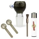 Bong Glas Kopf Heavy Mixed Color 18,8 mm Schliff...