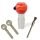 Bong Glas Kopf Heavy Pink 18,8 mm Schliff 3-teiliges Set