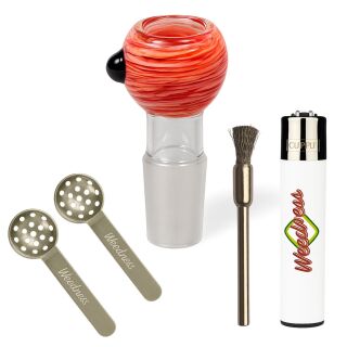 Heavy Pink Glass Bong Bowl 18.8 mm Joint 4-Piece Set