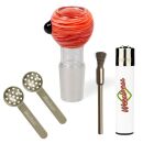 Heavy Pink Glass Bong Bowl 18.8 mm Joint 4-Piece Set