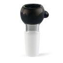 Heavy Black Glass Bong Bowl 18.8 mm Joint 3-Piece Set