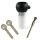Bong Glas Kopf Heavy Schwarz 18,8 mm Schliff 3-teiliges Set