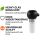 Bong Glas Kopf Heavy Schwarz 18,8 mm Schliff 4-teiliges Set