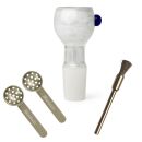 Heavy Glass Bong Bowl 18.8 mm Joint 3-Piece Set