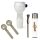Heavy White Glass Bong Bowl 18.8 mm Joint 4-Piece Set