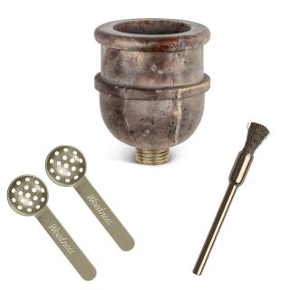 Stone Bowl Set - 3-Piece Round Soapstone Bong Bowl