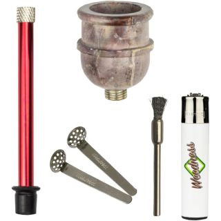 Bong Kopf Speckstein rund 5-teiliges Set