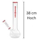 Glass Bong 14.5 mm Joint 38 cm in Red