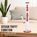 Glas Bong 18,8 mm Schliff - 46 cm in Rot