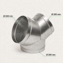 Y-Stück 200 mm Metall – Lüftung Y-Verbinder