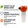 Bong Glas Kopf Heavy Rot 18,8 mm Schliff 3-teiliges Set