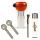Bong Glas Kopf Heavy Rot 18,8 mm Schliff 4-teiliges Set