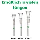 Glas Chillum Trichter 14,5 mm Schliff 10 cm 3-teiliges Set