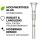 Glas Chillum Trichter 14,5 mm Schliff 17 cm 3-teiliges Set