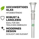 Glas Chillum Trichter 14,5 mm Schliff 7 cm 3-teiliges Set