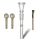 Glas Chillum Trichter 14,5 mm Schliff 7 cm 3-teiliges Set