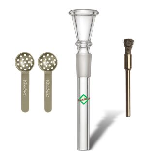 Glas Chillum Trichter 18,8 mm Schliff 13 cm 3-teiliges Set
