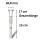 Glas Chillum Trichter 18,8 mm Schliff 13 cm 3-teiliges Set