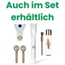 Glas Chillum 14,5 mm Schliff 12 cm 3-teiliges Set