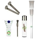 Glas Chillum 18,8 mm Schliff 13 cm 5-teiliges Set