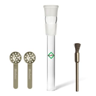 Glas Chillum 18,8 mm Schliff 11 cm 3-teiliges Set