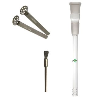 Glas Chillum Diffuser 18,8 mm Schliff 13 cm 3-teiliges Set