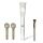 Glas Chillum Diffuser 18,8 mm Schliff 15 cm 3-teiliges Set