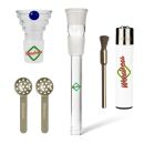Glass Chillum Diffuser 18.8 mm Joint 14 cm 5-Piece Set