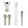 Glas Chillum Adapter 18,8 mm auf 14,5 mm Diffuser 13 cm 4-teiliges Set