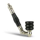 Wood-Metal Pipe Angled 10 cm Black 5-Piece Set