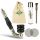 Wood-Metal Pipe Angled 10 cm Black 5-Piece Set