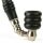 Wood-Metal Pipe Angled 10 cm Black 5-Piece Set