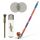 Colorful Metal Whistle 35 cm 4-Piece Set