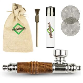 Wood-Metal Pipe 10 cm with Kawumme Effect - 5-Piece Set
