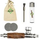 Holz-Metall-Pfeife 10 cm Kawummeffekt 5-teiliges Set