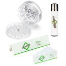Weedness Grinder Plastik 2-teilig 50 mm 4-teiliges Set