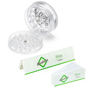 Weedness 2-Piece Plastic Grinder 50mm - 3-Piece Set