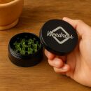 Black 2-Piece Metal Grinder in 4-Piece Set