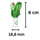 Bong Glas Kopf 18,8 mm Schliff Krokodil 3-teiliges Set