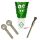 Bong Glas Kopf 18,8 mm Schliff Face 3-teiliges Set