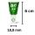 Bong Glas Kopf 18,8 mm Schliff Face 3-teiliges Set