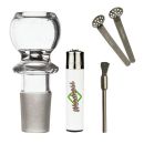 Bong Glas Kopf 18,8 mm Schliff Kugli 4-teiliges Set