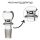 Bong Glas Kopf 18,8 mm Schliff Kugli 4-teiliges Set