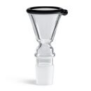 Bong Glas Kopf 18,8 mm mit schwarzem Rand 4-teiliges Set
