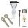 Bong Glas Kopf 18,8 mm mit schwarzem Rand 4-teiliges Set
