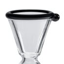 Bong Glas Kopf 18,8 mm mit schwarzem Rand 3-teiliges Set